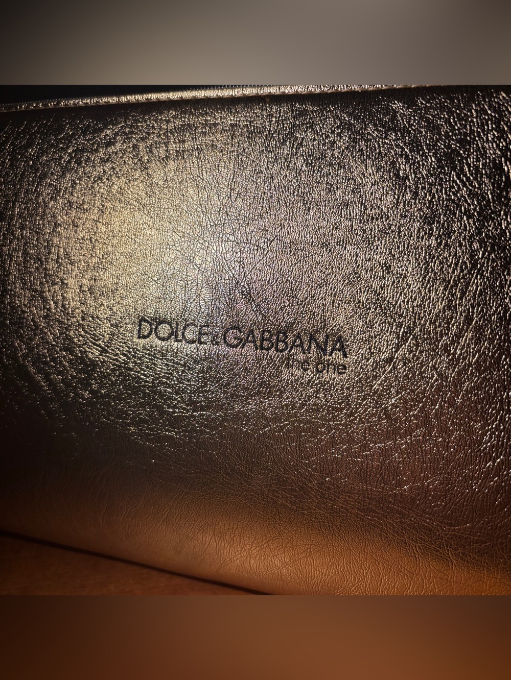 Dolce & Gabbana The One Metallic Gold Clutch